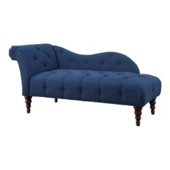 Blue Hill Chaise (Blue) -Chairs Sales Store 1044BU 5 chaise 3