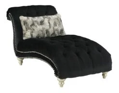 Harriotte Black Chaise -Chairs Sales Store 2620515 chaise 3