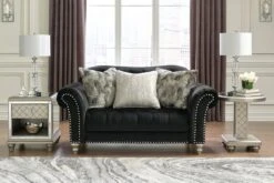 Harriotte Black Loveseat