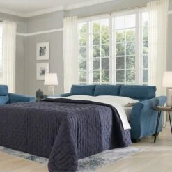 Miravel Indigo Queen Sofa Sleeper