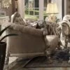 Dresden Loveseat (Bone Velvet) -Chairs Sales Store 52091 loveseat 1
