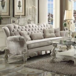 Versailles Sofa (Ivory Velvet)