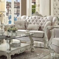 Versailles Loveseat (Ivory Velvet)