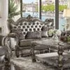 Versailles Loveseat (Silver PU)