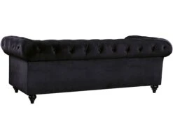 Chesterfield Loveseat (Black) -Chairs Sales Store 662BL L loveseat 3
