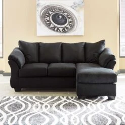 Darcy Black Sofa Chaise