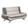 Veloce Loveseat (Beige And Gray) -Chairs Sales Store 8219BEG 2 loveseat 1