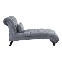 Rosalie Chaise (Dark Gray) -Chairs Sales Store 9330DG 5 chaise 3