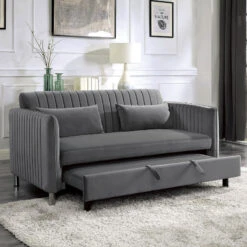 Greenway Convertible Studio Sofa W/ Pull-out Bed -Chairs Sales Store 9406BRG 3CL sofa 2