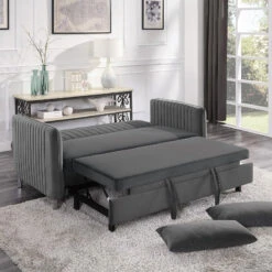 Greenway Convertible Studio Sofa W/ Pull-out Bed -Chairs Sales Store 9406BRG 3CL sofa 3