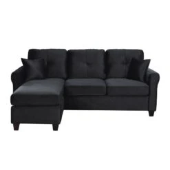Monty Reversible Sofa Chaise (Black) -Chairs Sales Store 9411BK 3SC sectional 3