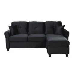 Monty Reversible Sofa Chaise (Black) -Chairs Sales Store 9411BK 3SC sectional 4