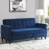 Strader Convertible Studio Sofa W/ Pull-out Bed (Navy) -Chairs Sales Store 9427NV 3CL sofa 1