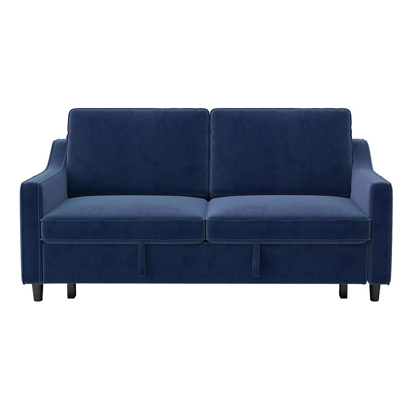 Adelia Convertible Studio Sofa W/ Pull-out Bed (Navy) 6 Adelia Convertible Studio Sofa W/ Pull-out Bed (Navy) - Image 4