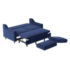 Adelia Convertible Studio Sofa W/ Pull-out Bed (Navy) 11 Adelia Convertible Studio Sofa W/ Pull-out Bed (Navy) -Chairs Sales Store 9428NV 3CL sofa 5