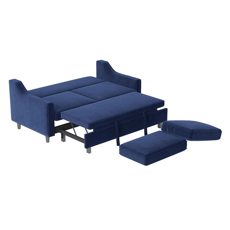 Adelia Convertible Studio Sofa W/ Pull-out Bed (Navy) 7 Adelia Convertible Studio Sofa W/ Pull-out Bed (Navy) - Image 5