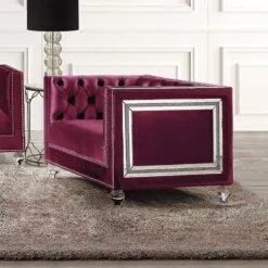 Heibero Chair (Burgundy) -Chairs Sales Store LV01402 chair 2