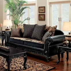 Theodora Sofa (Black And Tan)