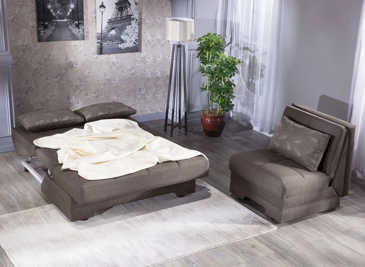 Twist Love Seat Sleeper (Asotral L Brown) 7 Twist Love Seat Sleeper (Asotral L Brown) - Image 5