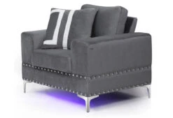 U98 Grey Velvet Chair 6 U98 Grey Velvet Chair -Chairs Sales Store U98 GREY VELVET CH 2