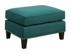 Erica Accent Chair W/ Ottoman (Teal)