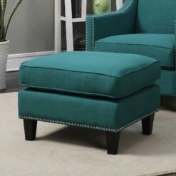 Erica Accent Chair W/ Ottoman (Teal) 26 Erica Accent Chair W/ Ottoman (Teal) -Chairs Sales Store UER087000CA ottoman 5