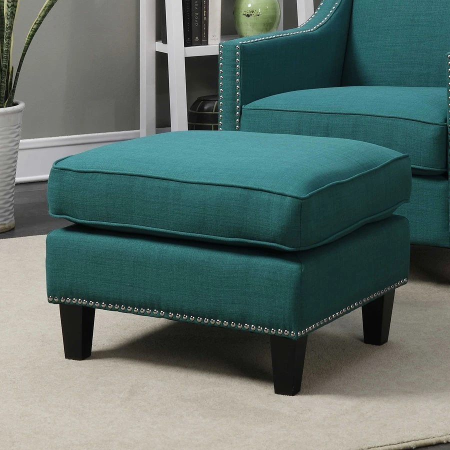 Erica Accent Chair W/ Ottoman (Teal) 12 Erica Accent Chair W/ Ottoman (Teal) - Image 10