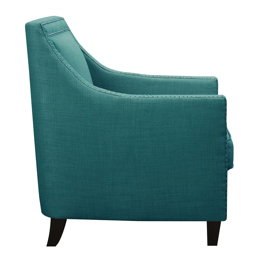 Erica Accent Chair W/ Ottoman (Teal) 11 Erica Accent Chair W/ Ottoman (Teal) - Image 9