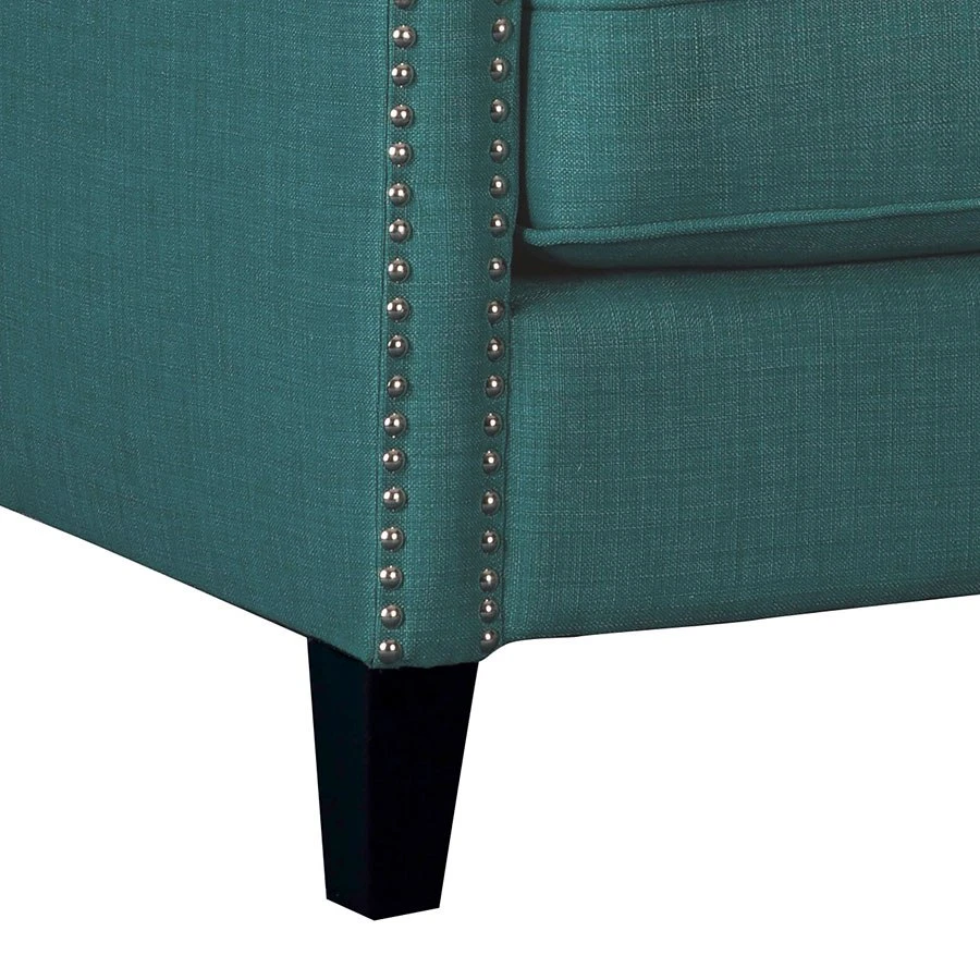 Erica Accent Chair W/ Ottoman (Teal) 17 Erica Accent Chair W/ Ottoman (Teal) - Image 15