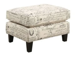 Erica Accent Chair W/ Ottoman (French Script)