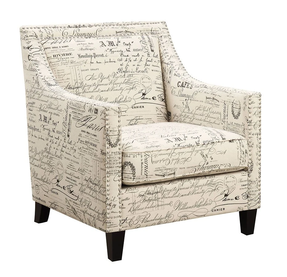 Erica Accent Chair W/ Ottoman (French Script) 5 Erica Accent Chair W/ Ottoman (French Script) - Image 3