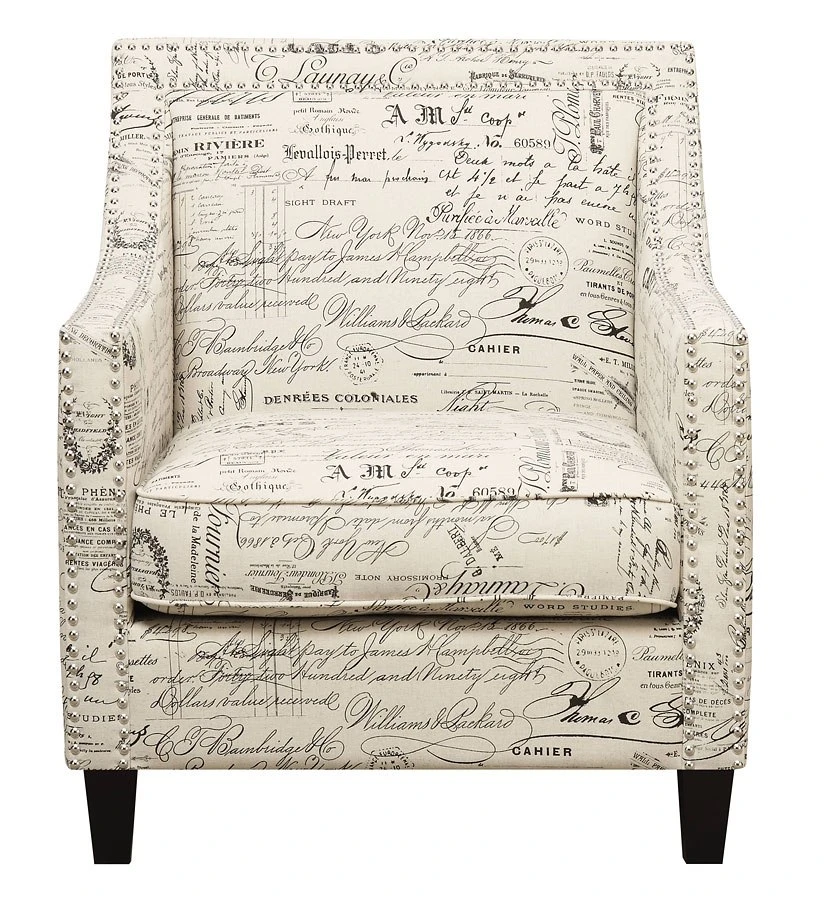 Erica Accent Chair W/ Ottoman (French Script) 8 Erica Accent Chair W/ Ottoman (French Script) - Image 6