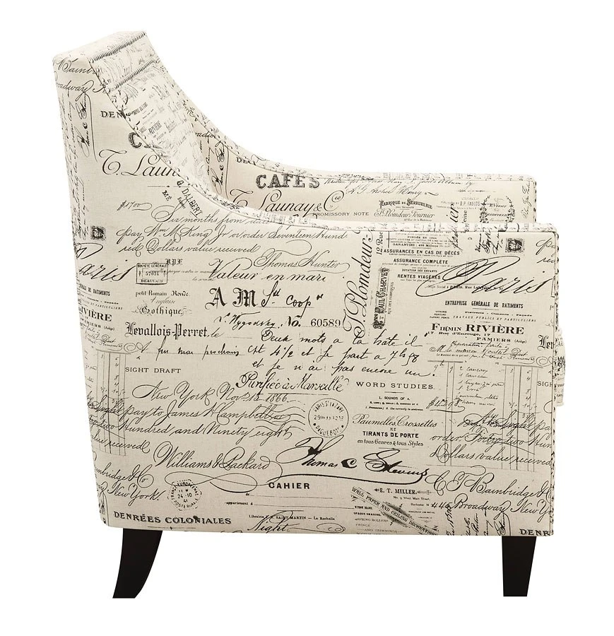 Erica Accent Chair W/ Ottoman (French Script) 10 Erica Accent Chair W/ Ottoman (French Script) - Image 8