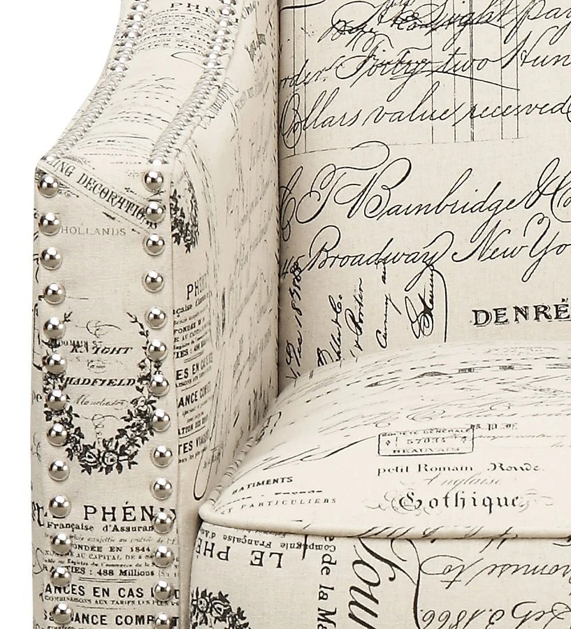 Erica Accent Chair W/ Ottoman (French Script) 12 Erica Accent Chair W/ Ottoman (French Script) - Image 10