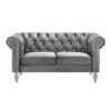 Emma Crystal Loveseat (Gray) -Chairs Sales Store UKD13 20 GRYC loveseat 1